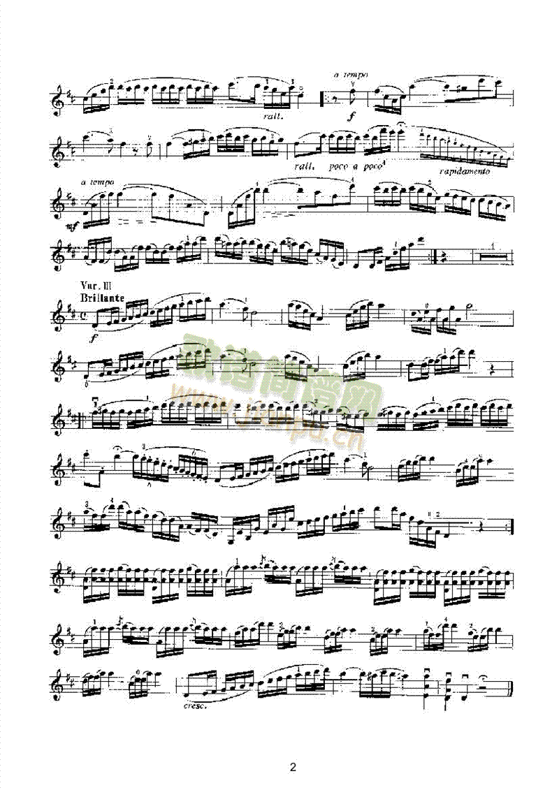 梅尔卡丹特主题与变奏曲弦乐类小提琴 2
