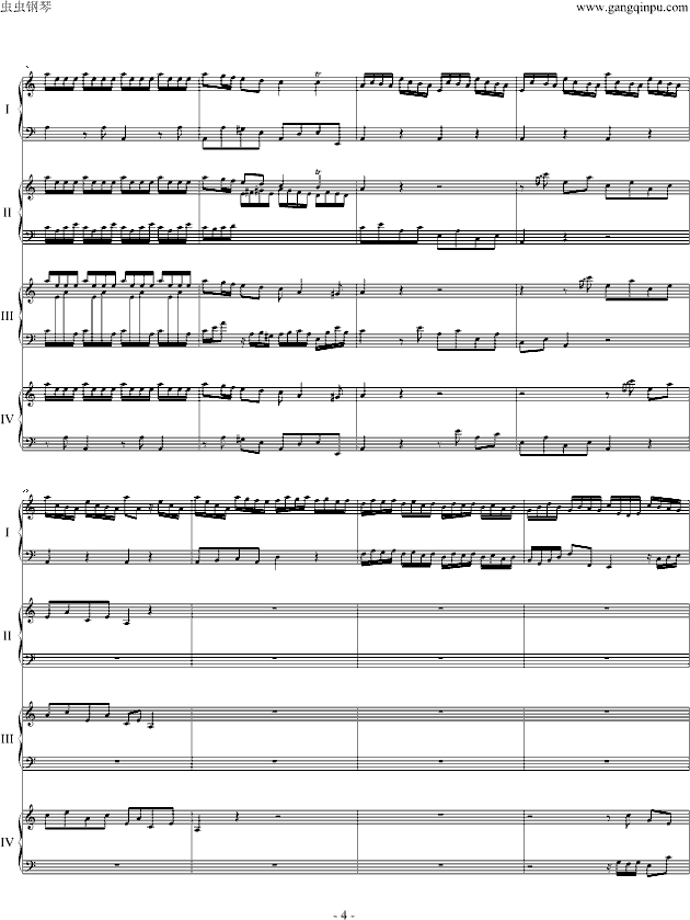 巴赫為四架鋼琴寫的鋼琴協(xié)奏曲 4