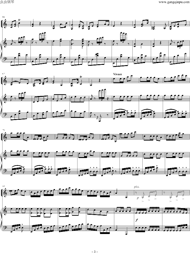 赛马（小提琴版）(钢琴谱)3