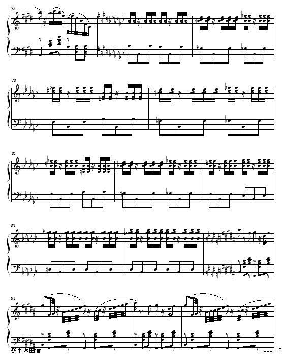 之四-双人舞-柴科夫斯基(钢琴谱)7