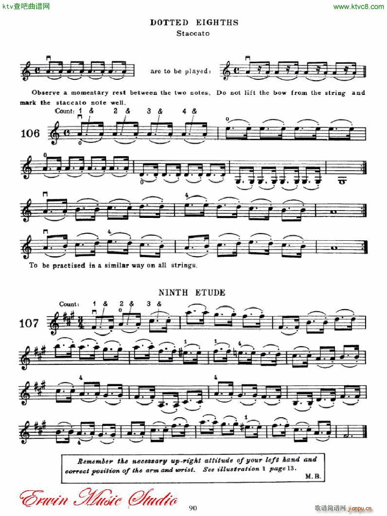 麦亚班克小提琴演奏法第一部份 初步演奏法6(小提琴谱)10