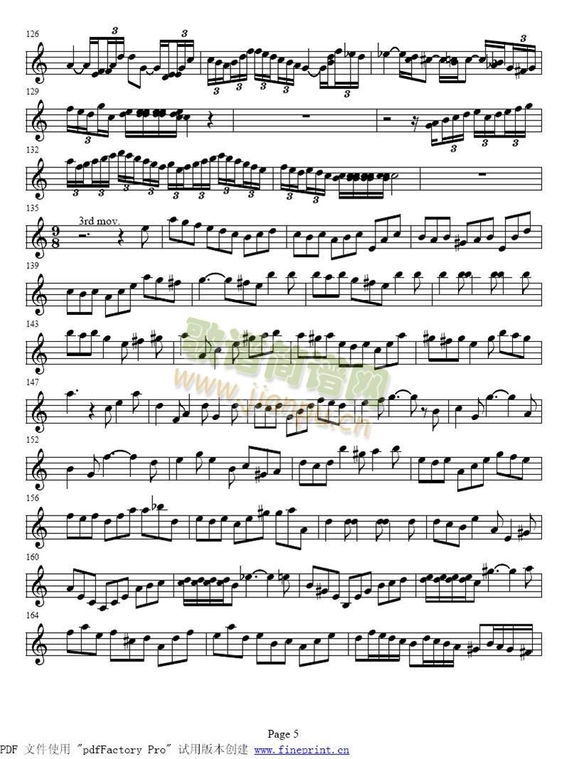 巴赫a小调小提琴协奏曲1-8(其他)5