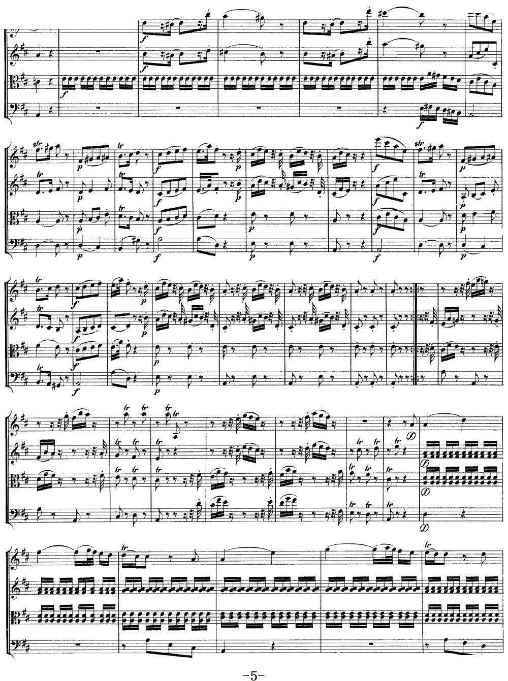 Mozart Quartet No 9 in A Major K 169(总谱)5