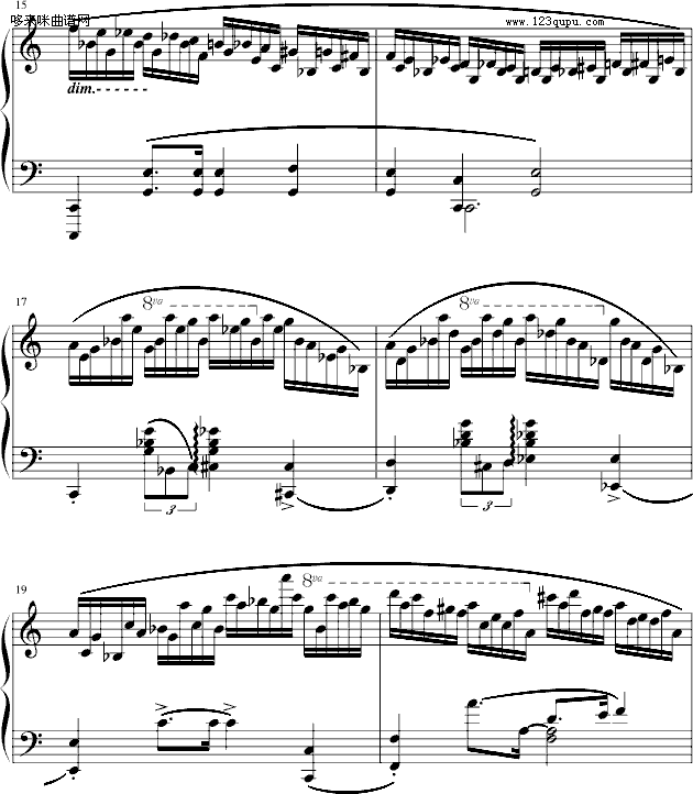练习曲Op.25No.11-肖邦(钢琴谱)3