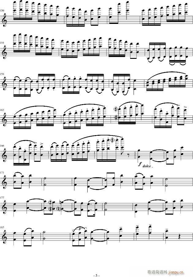 莫扎特主题炫技变奏曲(小提琴谱)5