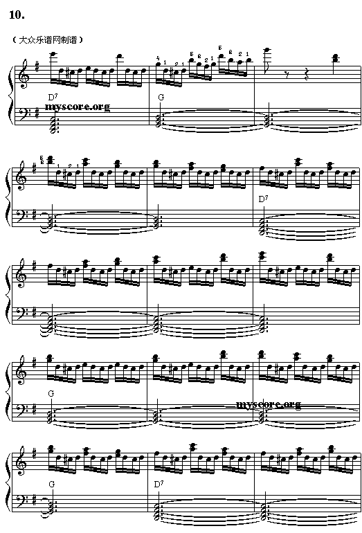 (046)威尼斯狂欢节(电子琴谱)10