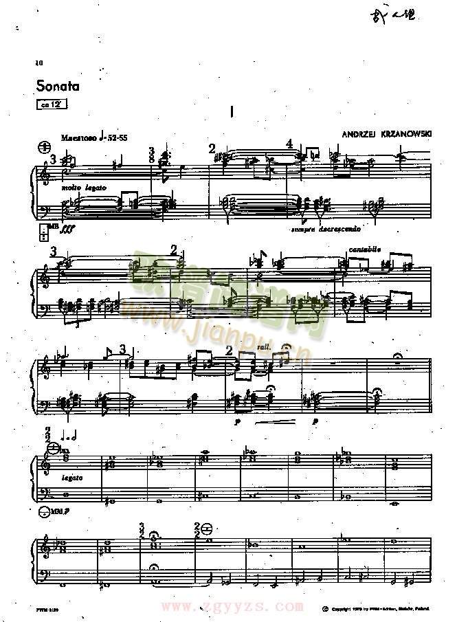 奏鸣曲克扎诺夫斯基曲1-5(其他)1