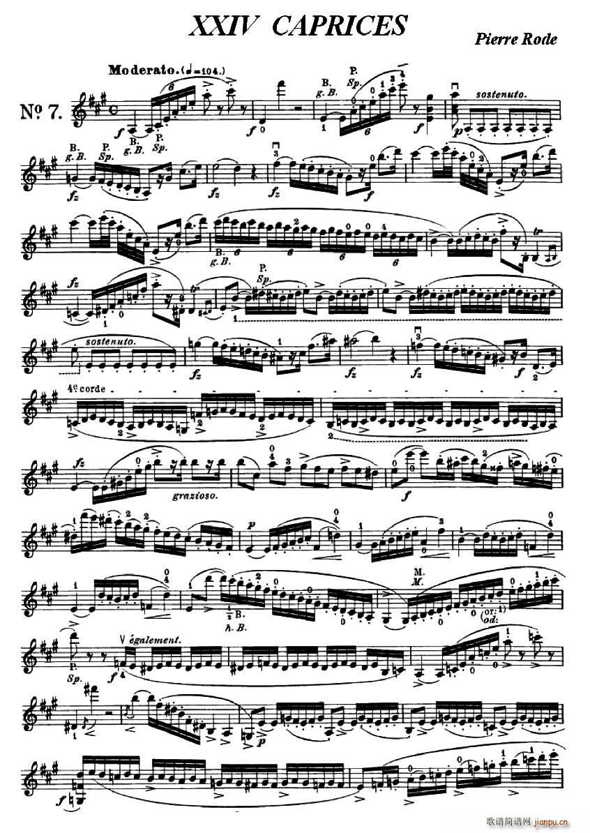 24首小提琴练习曲之7(小提琴谱)1