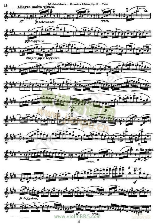 门德尔松Concerto(小提琴谱)3