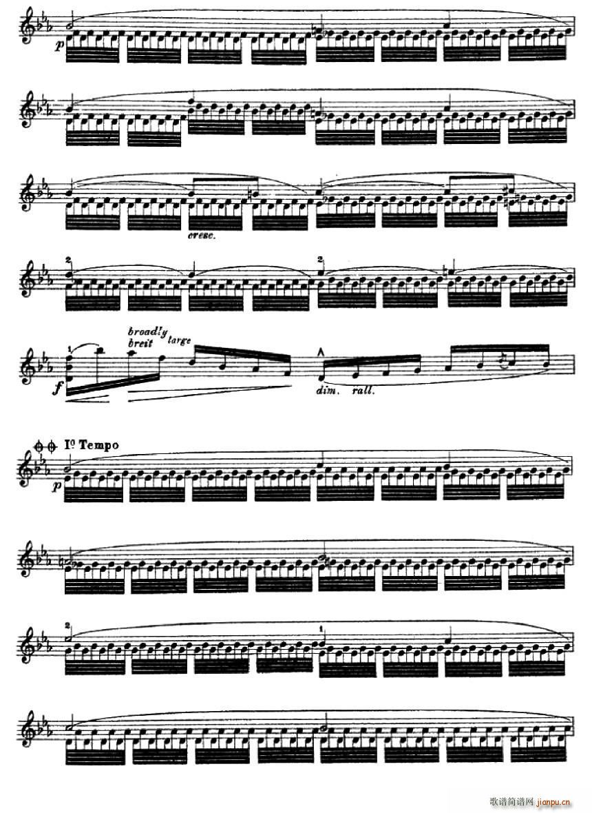 让 德尔菲 阿拉尔 12首小提琴隨想练习曲之19 4