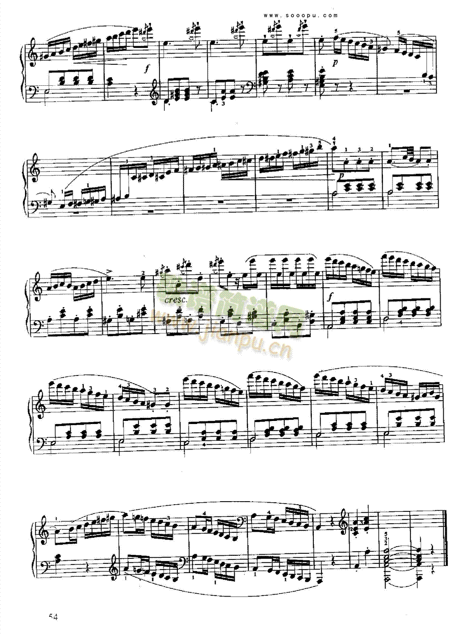 小奏鸣曲键盘类钢琴(钢琴谱)6