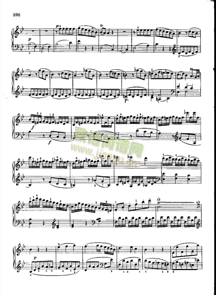 奏鸣曲Nr.570键盘类钢琴(钢琴谱)5