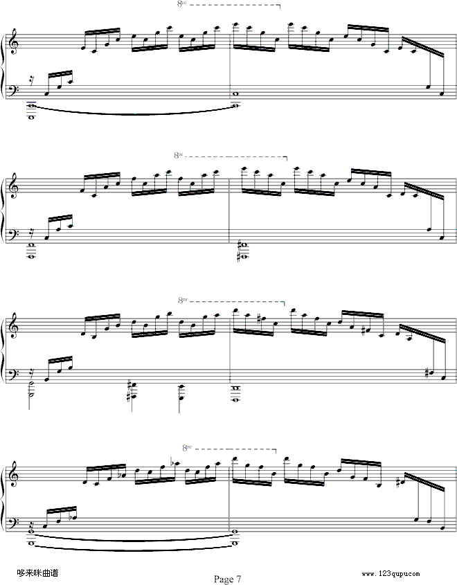 練習(xí)曲Op.10No.1-肖邦(鋼琴譜)7