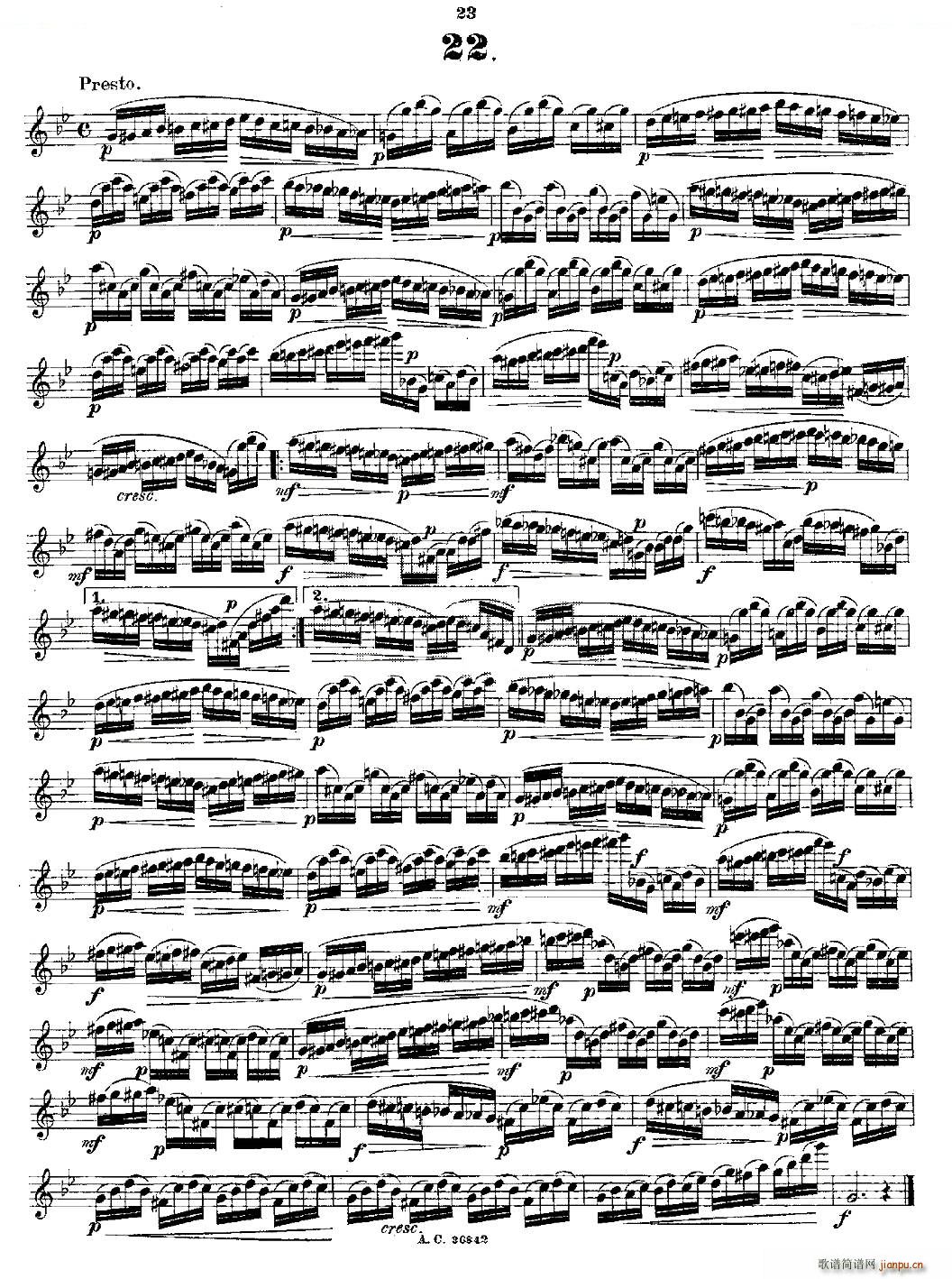 24首长笛练习曲 Op 21 之13 24 铜管(笛箫谱)11