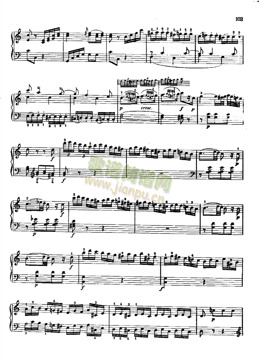 奏鸣曲Nr.309键盘类钢琴(钢琴谱)12
