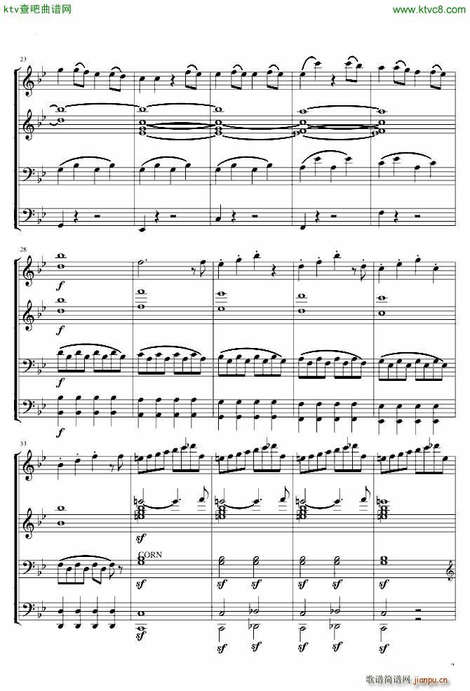 莫扎特g小调第40交响曲第一乐章 电子琴(总谱)3