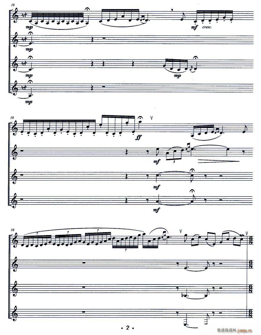 博 之舞 单簧管四重奏 2