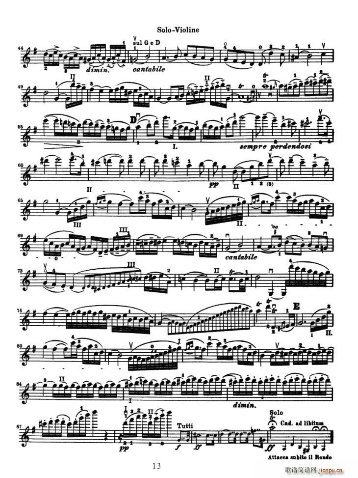 Konzert fur Violine(小提琴谱)13
