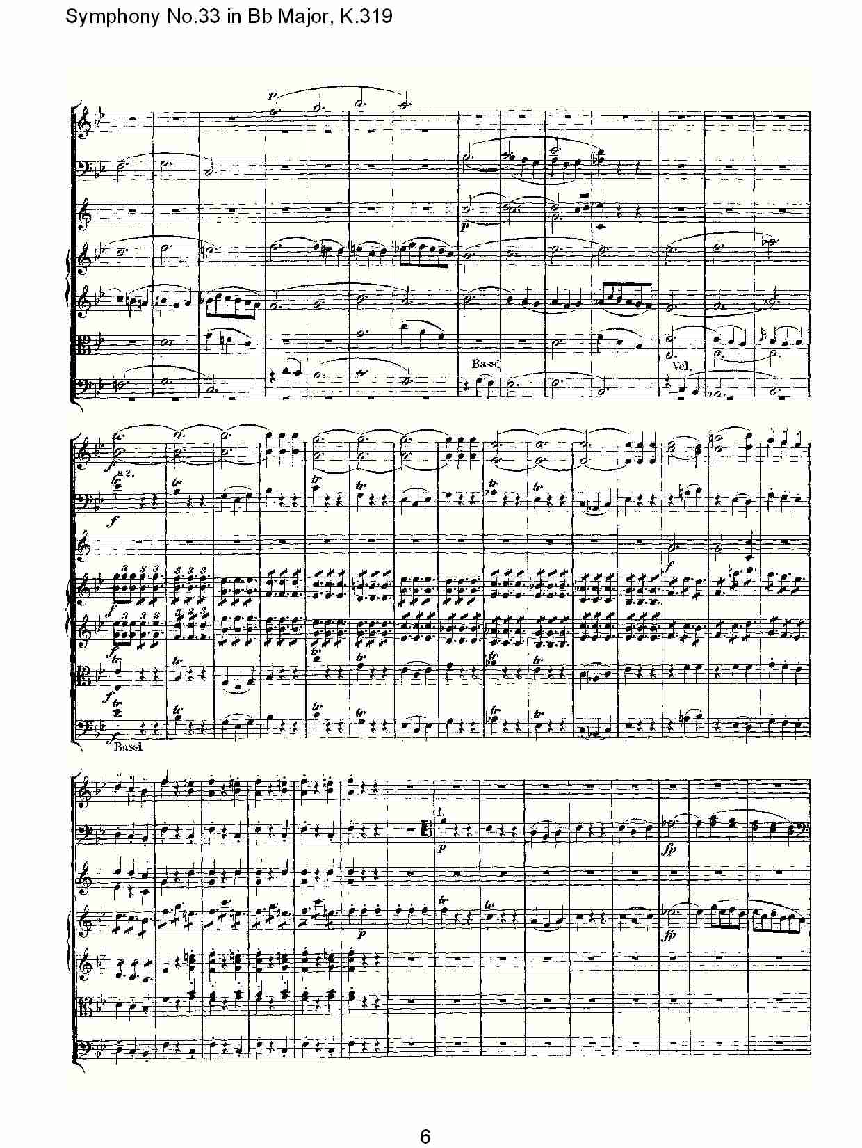 (Bb大调第三十三交响曲K.319)（二）(总谱)1