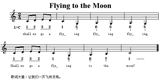 FlyingToTheMoon(英文歌谱)1