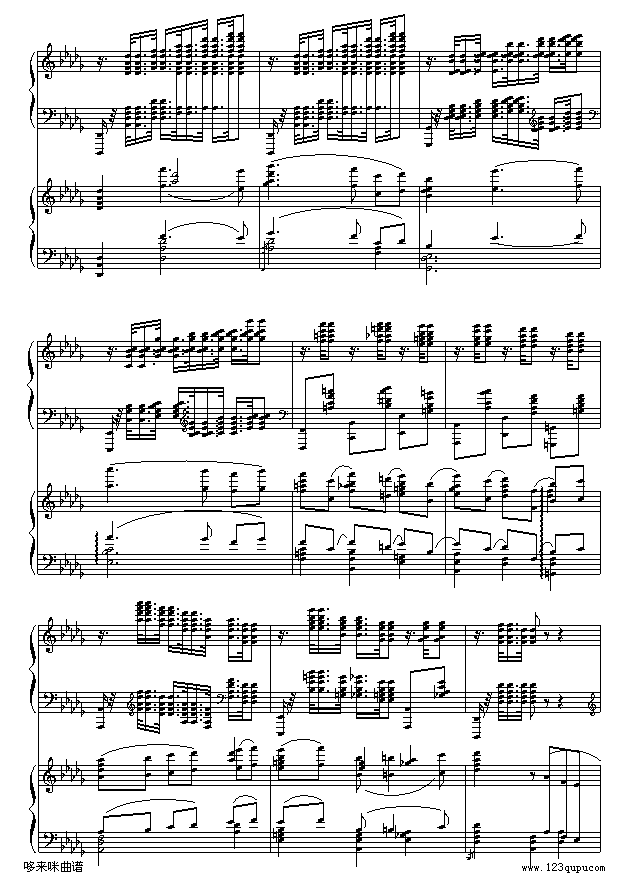 降b小调第一钢琴协奏曲(两架钢琴谱）-柴科夫斯基(钢琴谱)6