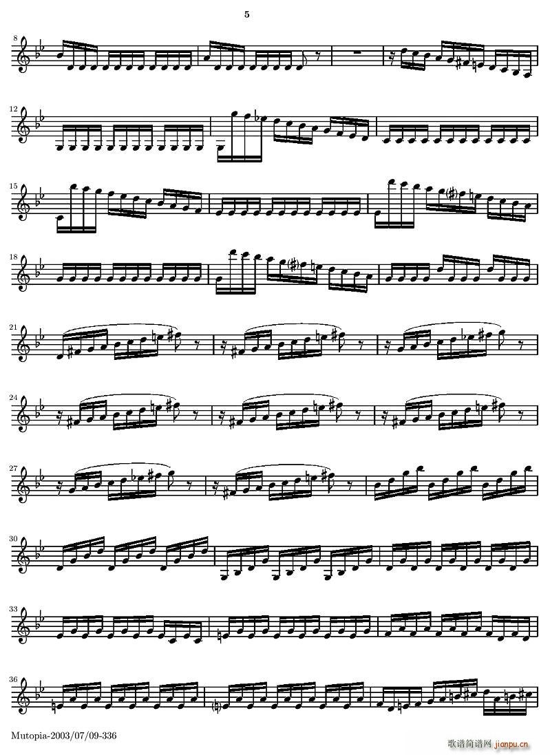 维瓦尔第“四季套曲”之夏(小提琴谱)5