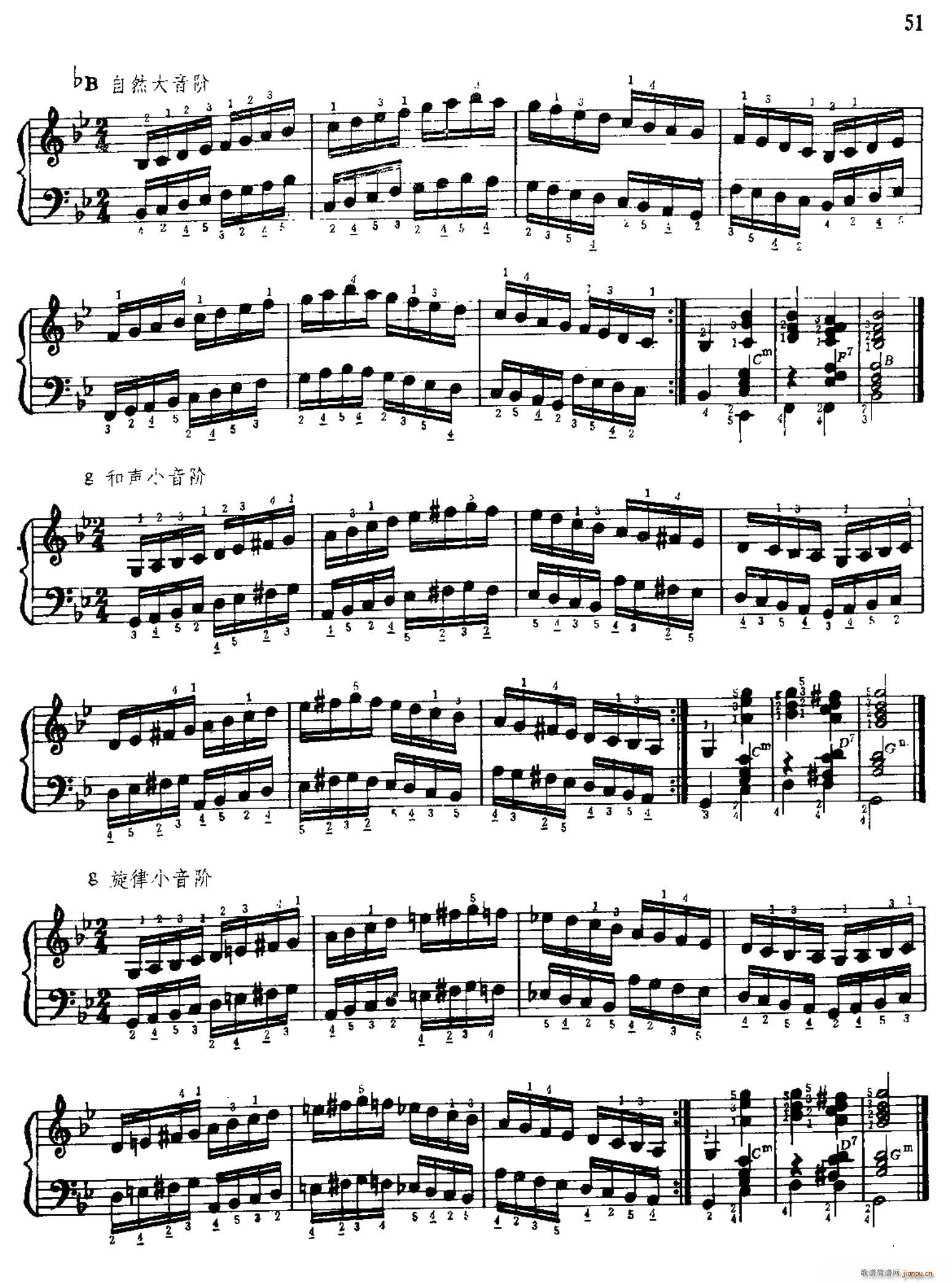 手风琴手指练习 第二部分 十二个大 小音阶的练习(手风琴谱)3