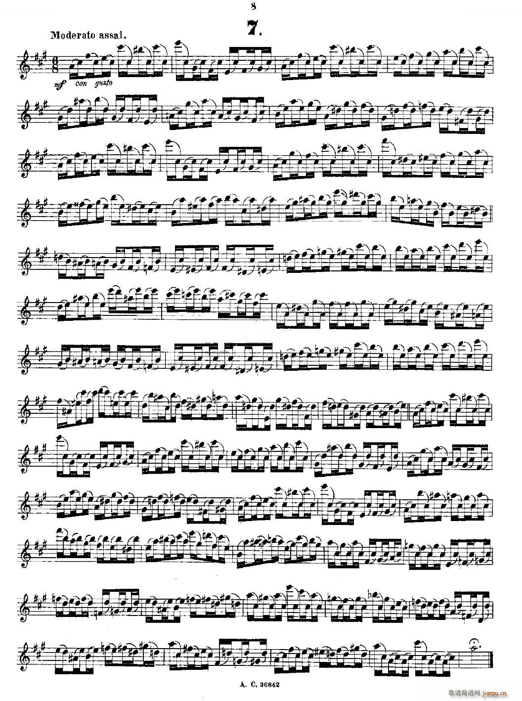 24首长笛练习曲 Op 21 之1 12 铜管(笛箫谱)8