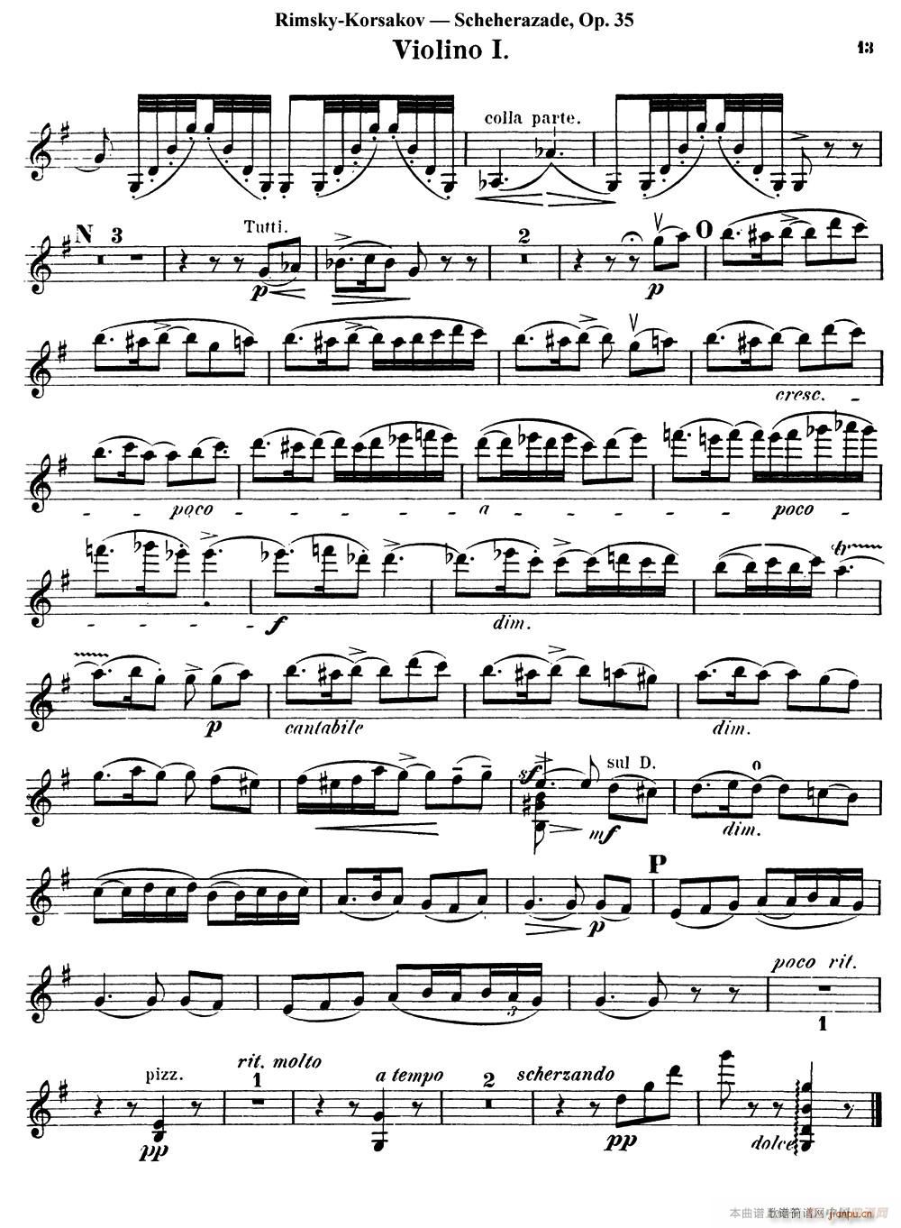 Scheherazade Ⅲ Op 35 第一小提琴 4