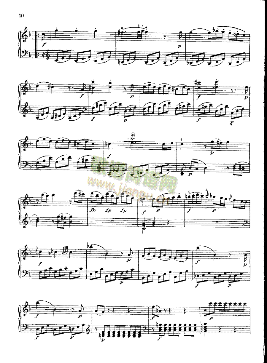 奏鸣曲Nr.279键盘类钢琴(钢琴谱)8