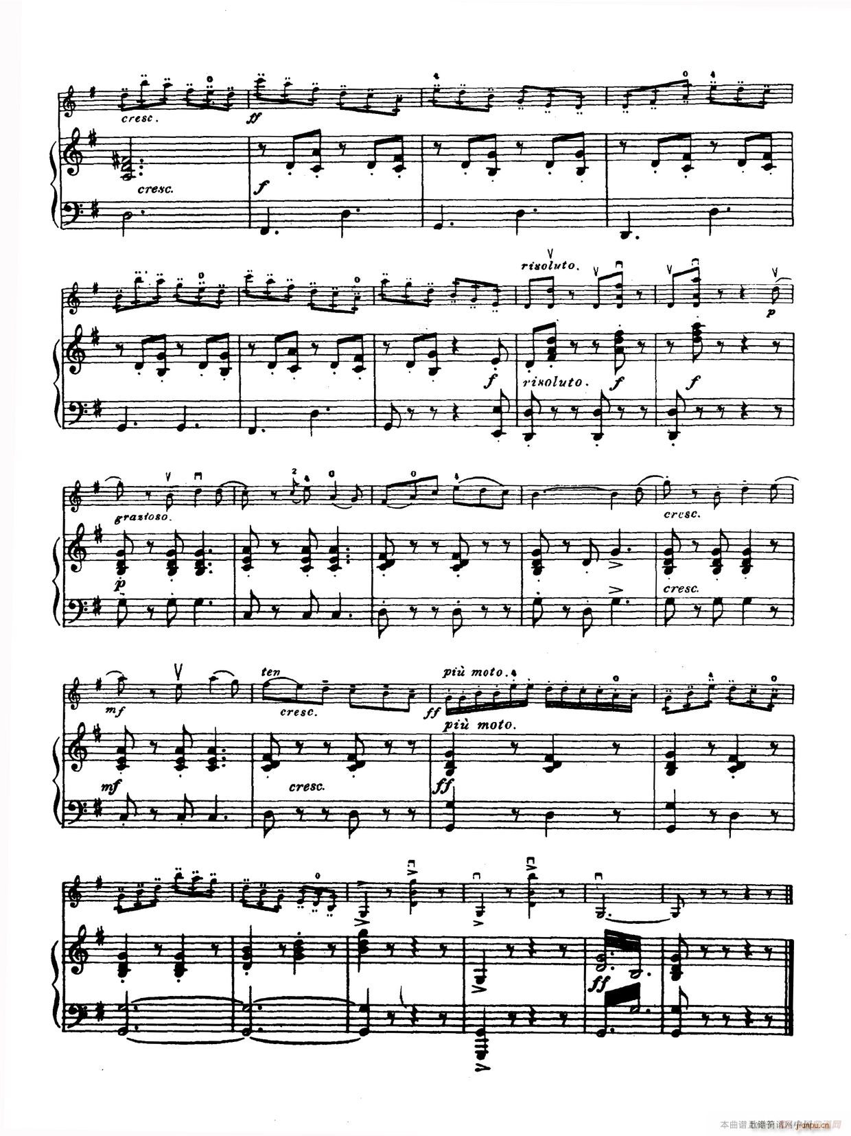 G大调学生协奏曲 塞茨作品第13号(小提琴谱)10