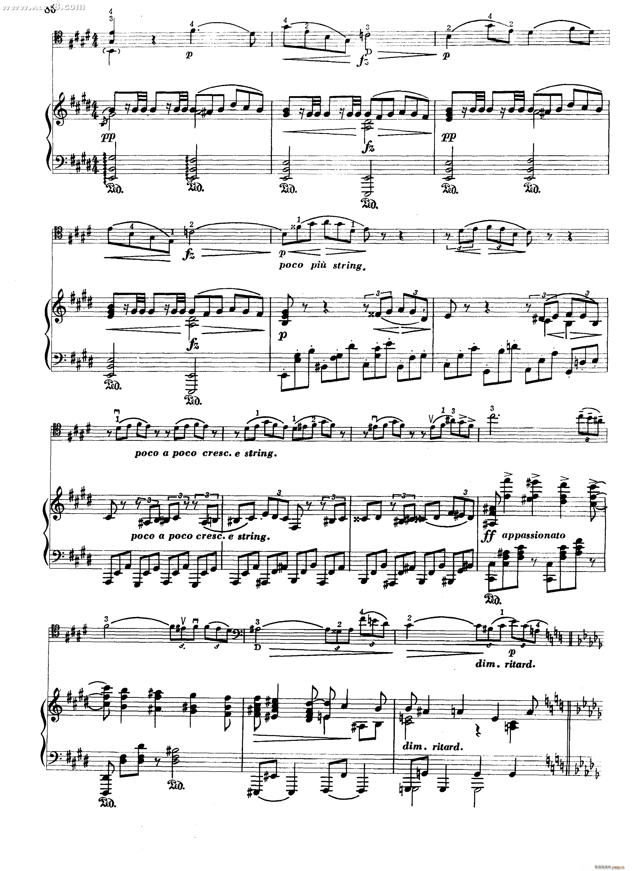 寂静的森林 提琴谱(九字歌谱)3