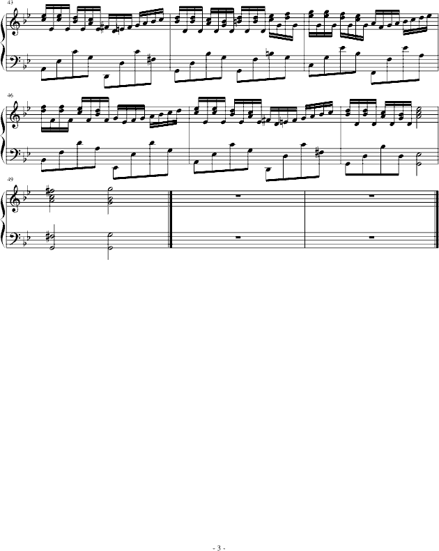 G小调钢琴曲(钢琴谱)3