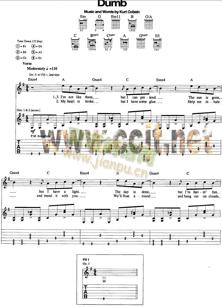 Dumb-Nirvana(吉他譜)1