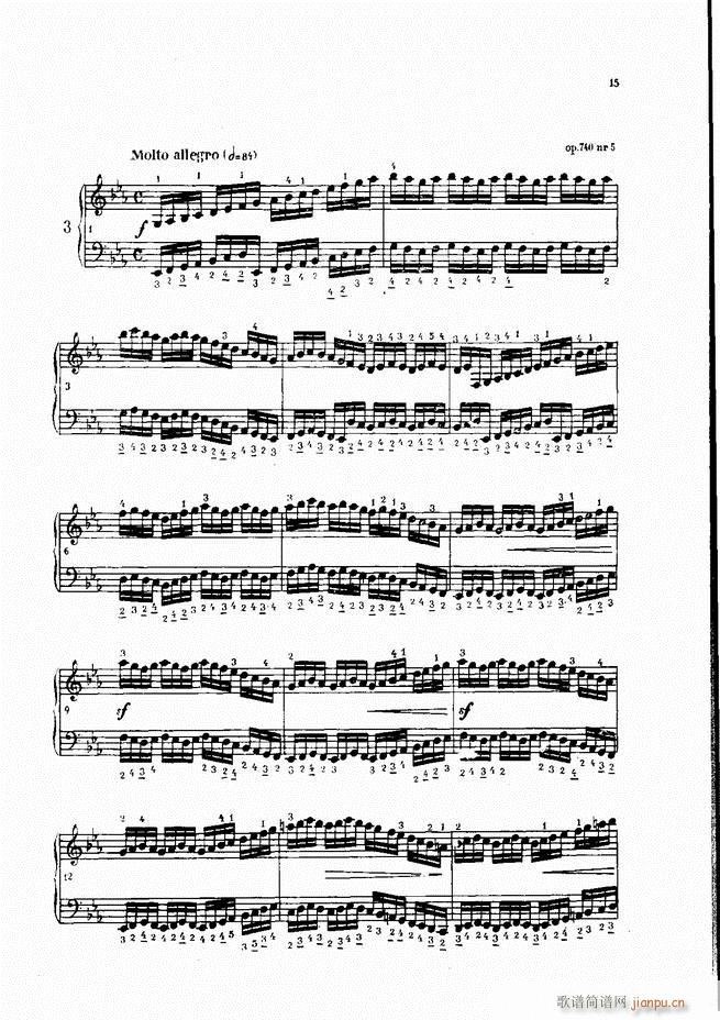车尔尼手风琴练习曲集 Ⅳ(手风琴谱)15