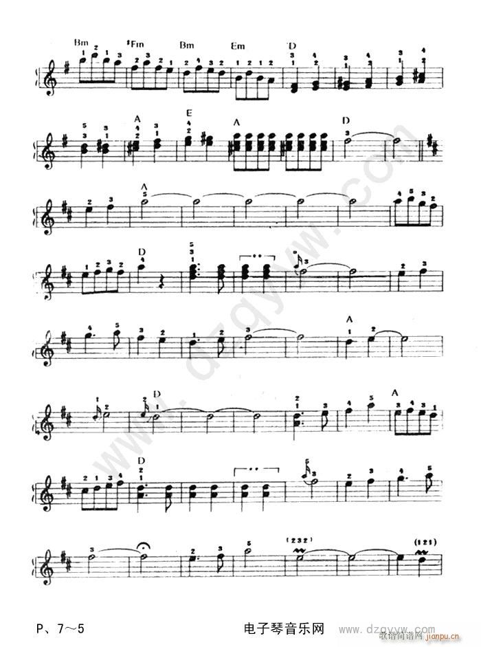 电子琴-打虎上山(单簧管谱)5