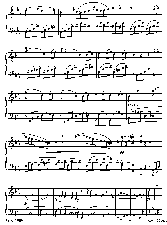 悲怆奏鸣曲第三乐章-贝多芬 4