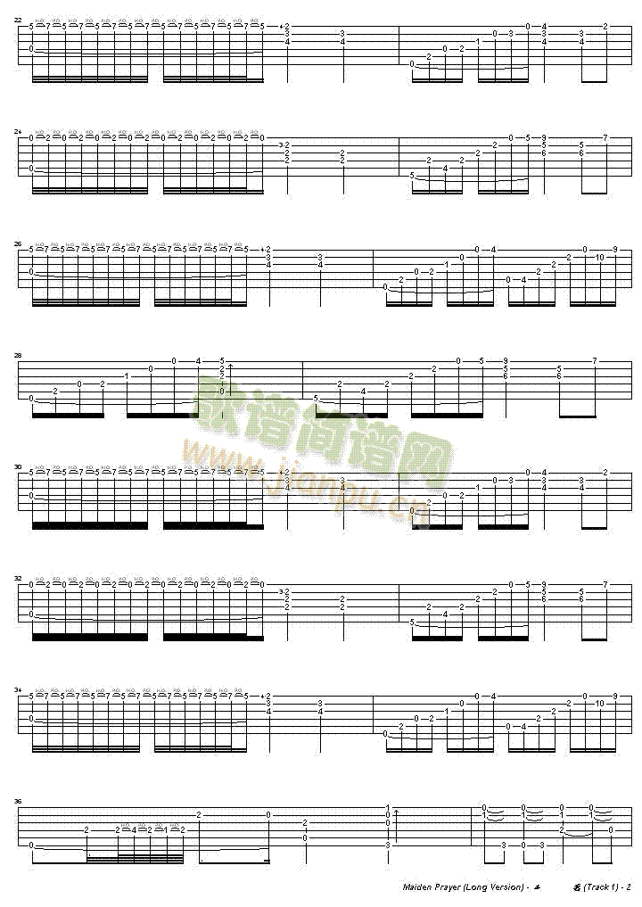 Maidensprayer吉他谱 2