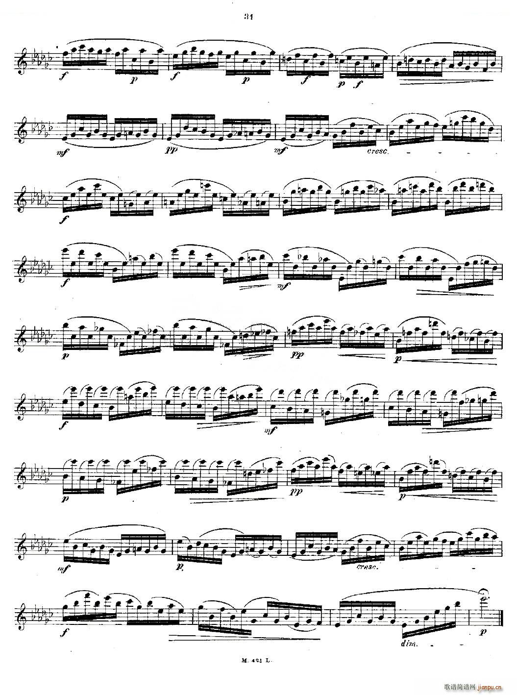 24首长笛练习曲 Op 15 之11 15 铜管(笛箫谱)9