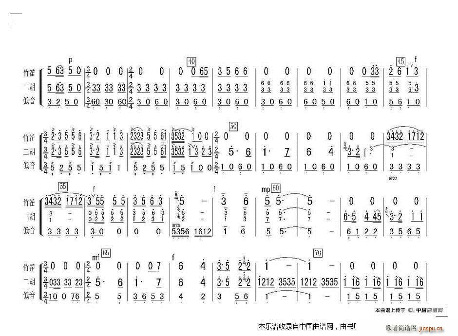 沿著社會(huì)主義大道奔前方 民樂合奏 樂器譜 2