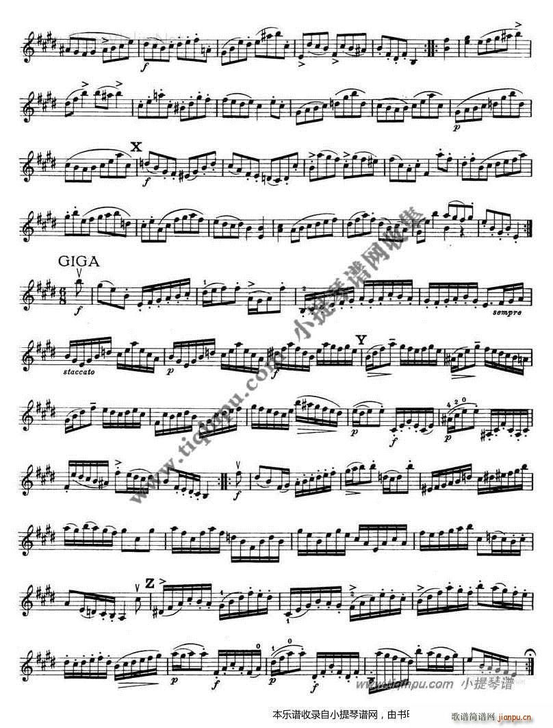 巴赫六首小提琴无伴奏奏鸣曲及组曲1006(小提琴谱)10