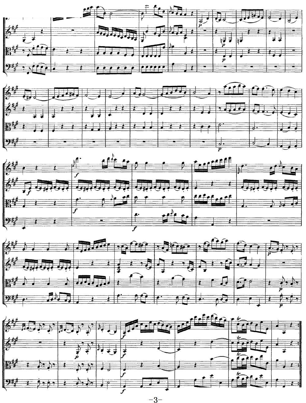 Mozart Quartet No 9 in A Major K 169(总谱)3