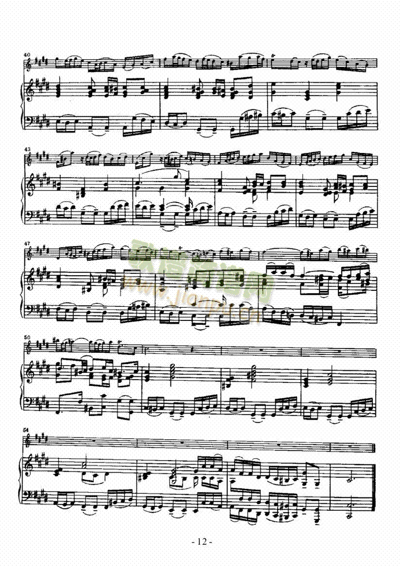 E大调小提琴协奏曲弦乐类小提琴(其他乐谱)12