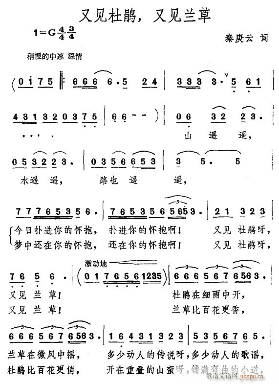 又见杜鹃 又见兰草(九字歌谱)1