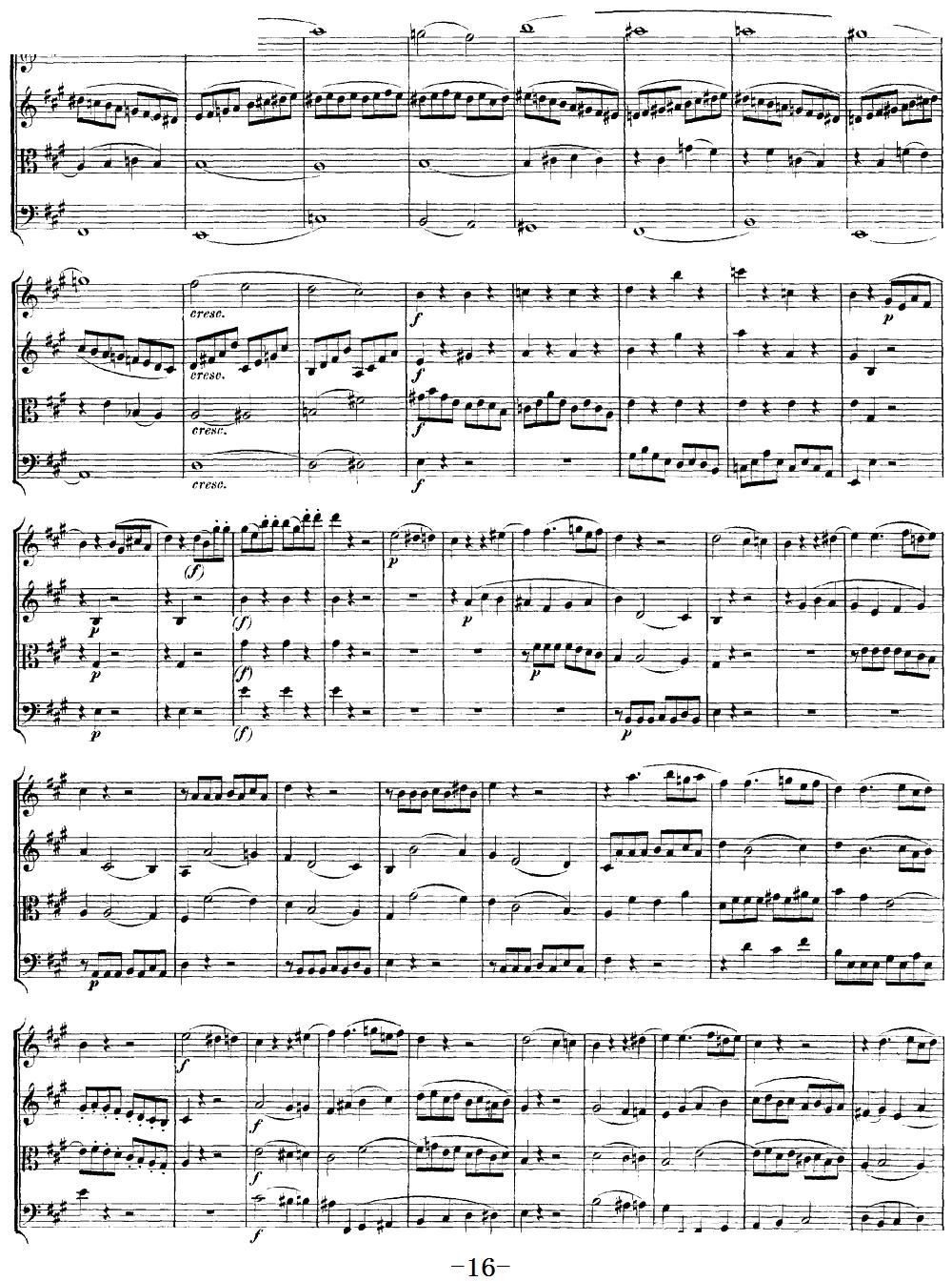 Mozart Quartet No 18 in A Major K 464(总谱)16