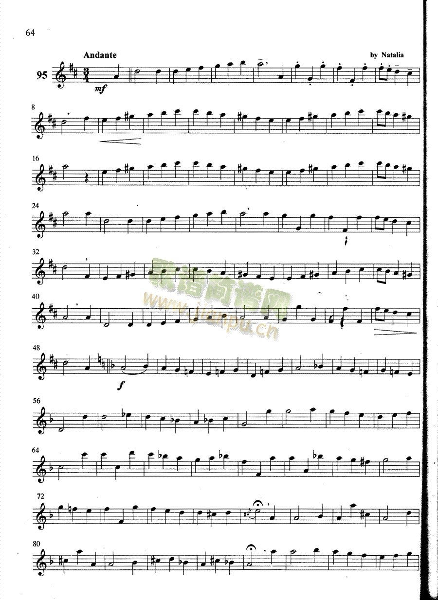 萨克斯管练习曲第100—064页(萨克斯谱)1