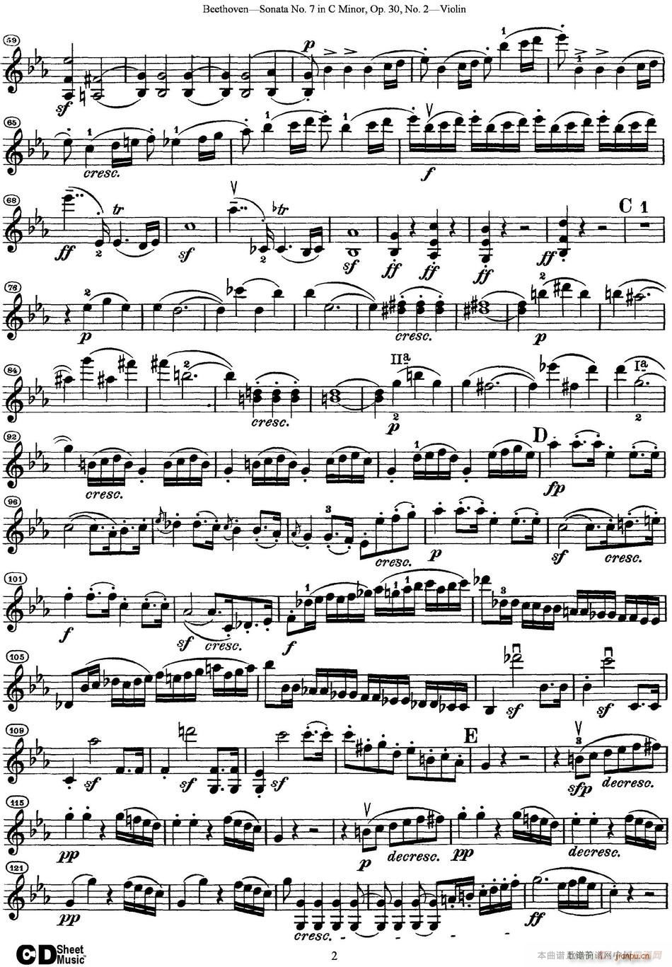 Violin Sonata No 7 in C Minor Op 30 No 2 2