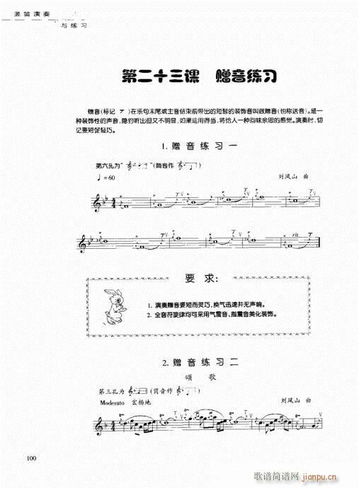 竖笛演奏与练习81-100(笛箫谱)20