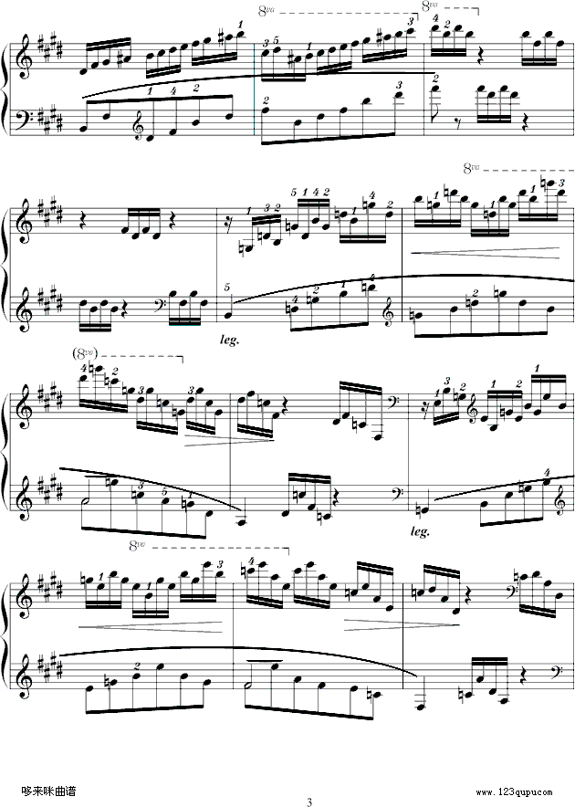 练习曲Op.72No.1-莫什科夫斯基(钢琴谱)3