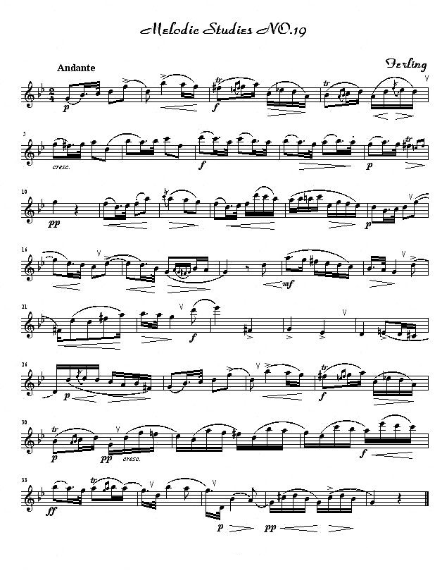 中国乐谱网——【萨克斯谱】四十八首旋律练习曲之十九